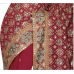 Splendid Maroon Colored Embroidered Faux Georgette Saree